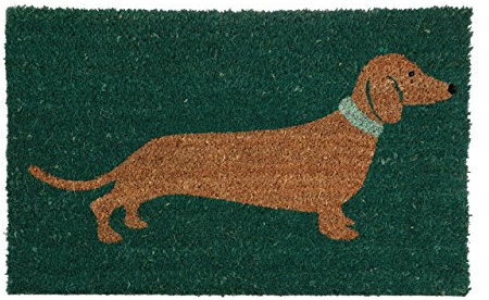 Prime Homewares Coir Door Mat Natural Coconut Entrance Mat Various Design's (Sausage Dog 40 x 60cm)