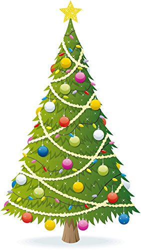 Oedim Adhesivo Arbol de Navidad 1x1,80m | Pegatina Adhesiva para Interior de Escaparate y Cristaleras | Vinilo de Navidad Elegante y Resistente