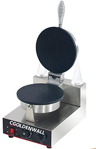 CGOLDENWALL Electric Round ice cream cone machine cone maker waffle machine Baker Iron Toaster Making Machine CE Certification (Round Shape)