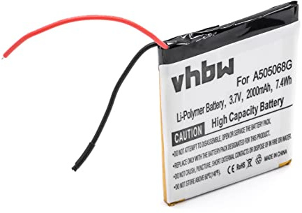 vhbw Battery compatible with Navgear PX-8640-675, GTX-60 DVB-T / 3D, RSX-60 GPS Navigation System Sat Nav (2000 mAh, 3.7 V, Li-polymer)