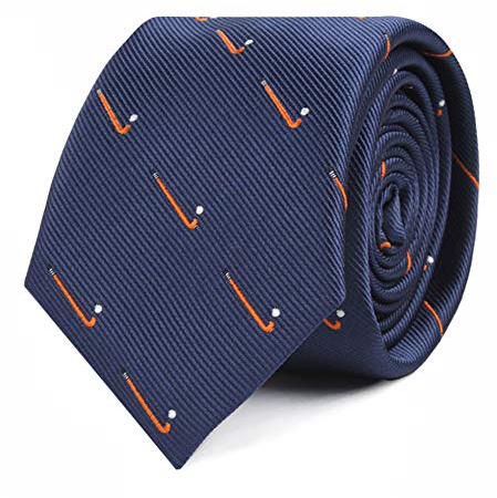 AUSCUFFLINKS Field Hockey Fan Sports Ties | Woven Neckties | Gift for Men | Work Ties for Him | Bday Gift for Guys (Field Hockey)