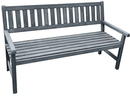 Promadino Gartenbank Johanna 3-Sitzer, grau