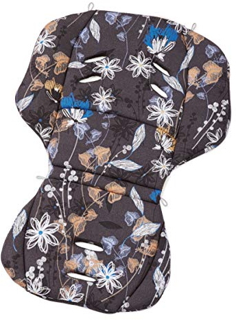 Gesslein Loop 904, Sitzauflage Kinderwagen & Buggy, universel, Wendeeinlage für Sommer & Winter, Tencel atmungsaktiv, Muster schwarz, 625000904