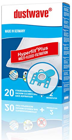 Megapack - 20 Staubsaugerbeutel | Filtertüten | Staubfilter passend für Miele - Tango Plus 300 ... 1800 W, Typ: HS01 Staubsauger - dustwave® Markenstaubbeutel/Made in Germany + inkl. Microfilter