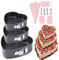 HQILRRA Springform Herz,Backform Herz, Springform auslaufsicher, Kuchenform Herz antihaftbeschichtet, Springform set, 3 Größen (20/22/24cm)