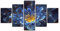 XSHUHANP Kunstdrucke Auf Leinwand Gemälde Wandkunst Rahmen 5 Stücke Schöne Traumhafte Veilchen Blumen Poster Abstrakte Bilder Wohnzimmer Wohnkultur