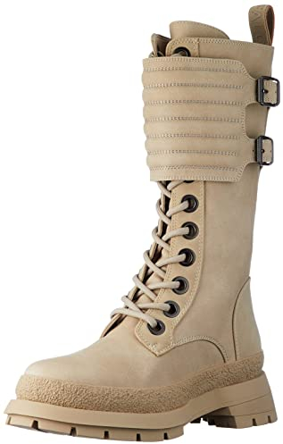 Buffalo Sloane, Stivali alla Moda Donna, Crema, 39 EU