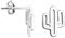 SOFIA MILANI - Damen Ohrringe 925 Silber - Kaktus Ohrstecker - 21024