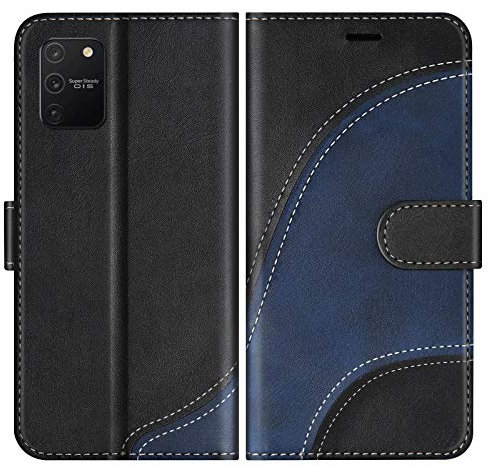 BoxTii Cover per Galaxy S10 Lite/Galaxy A91 / Galaxy M80S, Custodia in PU Pelle Portafoglio per Samsung Galaxy S10 Lite/Galaxy A91 / Galaxy M80S, Magnetica Cover a Libro con Slot per Schede, Nero