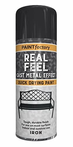 Classic Signature - 1 x Real Feel Iron Spray Paint 400ml / Pair of Disposable Gloves, Quick Dry Fast Set Cast Metal for Interior Exterior Surfaces
