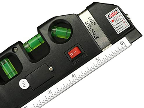 TAHA® Multipurpose Laser Level Vertical Horizon Measuring Tape Aligner Metric Rulers
