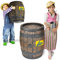 Regentonne Regenfass Wasserfass Regenwasserbehälter Regenwasserfass Gartenfass Eichenfass 120l inkl. Bonus Fass 50l