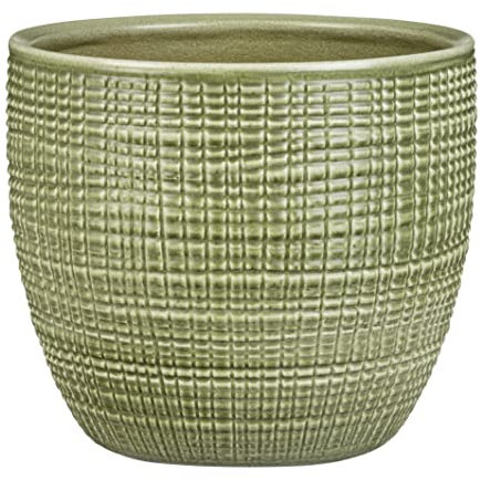 Scheurich Corteza, Blumentopf aus Keramik, Farbe: Menta, 25,5 cm Durchmesser, 22,1 cm hoch, 8 l Vol.