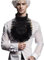 FAD-4U Viktorianischer Jabot Kragen Spitze Rüschen Pirat Vampir Cosplay Kolonial Jabot, Schwarz , Einheitsgröße
