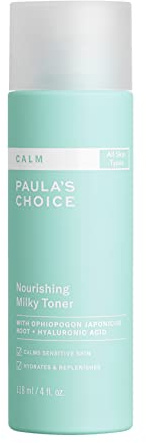 Paula’s Choice Calm Nourishing Milky Toner for Sensitive Skin, Calms + Soothes Redness, Suitable for Rosacea-Prone & Eczema-Prone Skin, Fragrance-Free, 4 Fl Oz.