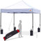ABCCANOPY 3x3M Heavy Duty Pop Up Gazebo With Upgraded Roller Bag, 4 Weight Bags, Stakes and Ropes (White)