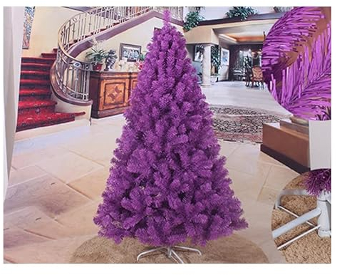 sxysdkjco Künstlicher Weihnachtsbaum Künstlicher Weihnachtsbaum Tannenzapfen-Weihnachtsbaum mit realistischem Aussehen LIOYUHGTFY 221025(Color:Purple,Size:6ft/180cm)