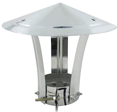 Caperuza salida humos sombrerete antiviento estufa pellet leña tapa terminal tubo chimenea barbacoa antilluvia conducto (200mm Diámetro interior)