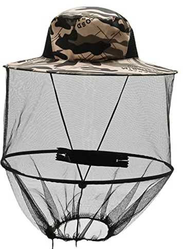 MANMEMU Hut mit Moskitonetz – Imkerhut, Moskitonetz Hut, mücken mütze für Outdoor-Enthusiasten, Landwirtschaft, Jagd, Wandern und Gartenarbeit,Sonnenhut für Unisex-Erwachsene