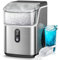 Kismile Nugget Ice Maker - Pebble Ice Machine with Chewable Ice, 35lbs/Day, One-Click Operation, Self-Cleaning