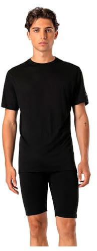 super.natural M SIERRA140 TEE Merino Shirt Herren Kurzarm Schwarz XXXL - Geruchs- und feuchtigkeitsabweisendes T-Shirt, Sommer Funktionswäsche für Sport & Alltag