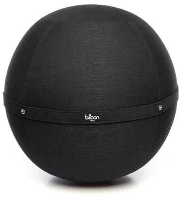 Bloon Sitzball für Büro, ergonomisch, 55 cm | Rückenschmerzen, rutschfest, schmutzabweisend & sehr robust | handgefertigt in Portugal | Farbe Schwarz