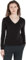 Tommy Hilfiger Damen Pullover Jersey V-Neck Strickpullover, Schwarz (Black), XXS