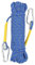 Gangying Kletterseil 8mm Outdoor Seil 50m Statisches Kletterseil Feuerrettungs-Fallschirm-Seil Geflecht Nylon Seil mit 2 Stahlhaken für Wandern Outdoor Bergsteigen Sport Camping