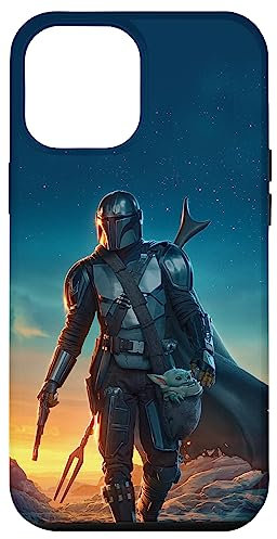 iPhone 12 Pro Max Star Wars The Mandalorian and Grogu Sunset Poster Case