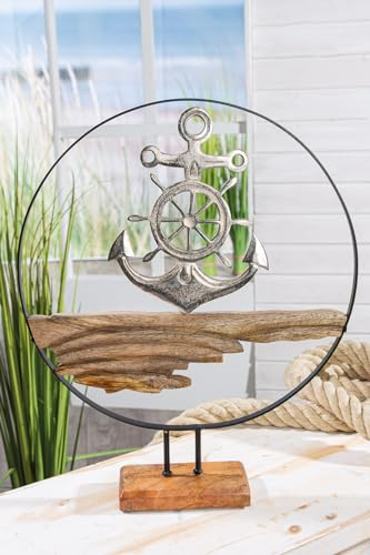 GILDE Skulptur Anker auf Base 51279