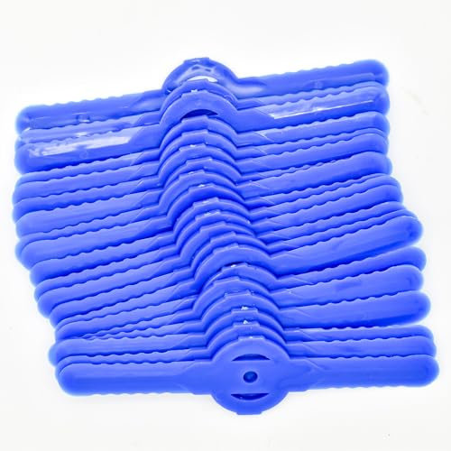 Skyzone 20 PCS Plastic Grass Strimmer Blades, 139mm Lawn Mower Blades Garden Mower Replacement Cordless Strimmer Cutting Blades (Blue)