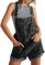 Odizli Latzhose Damen Kurz Sommer Baumwolle Jeans Overall Denim Jeanslatzhose Jumpsuit Einteiler Playsuit Arbeitslatzhose Große Größen Loose Fit Hoseanzug Romper Schwarz M