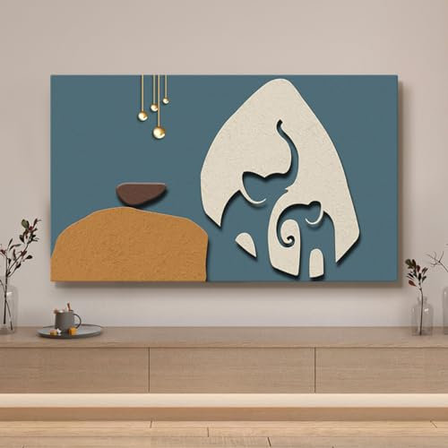 Leichte Luxus-tv-Abdeckung 42–86 Zoll, Buntes Blumenmuster, Displayschutzfolie, Kunstabdeckung, Typ Tv-staubschutz Für LCD-led-bildschirme, Staubdichtes Tuch(Size:80-85in,Color:B)