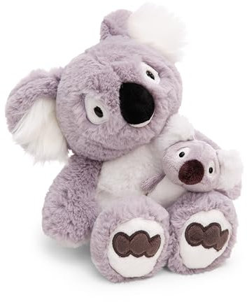 NICI Kuscheltier Koala Barry 30cm mit Koalababy 10cm - grau - Stofftier aus weichem Plüsch, niedliches Plüschtier zum Kuscheln und Spielen, für Kinder & Erwachsene, tolle Geschenkidee - 61717
