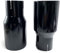 Auspuff Blende Für Mazda 1 PC Auto Glänzend Schwarz Edelstahl Universal Auspuffanlage Schalldämpfer Spitze Endrohr Auto Auspuffspitze Endrohrblende(IN 63MM Out 89MM)