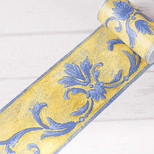 ERVDKXCOI Wallpaper Border Self-Adhesive Wall Border Sticke Home Ceiling Decorative Border for Bathroom Living Room Kitchen(Indian Style)