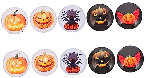 FELTECHELECTR 10st Kürbis-kühlschrankmagnete Weiße Tafel Für Kühlschrank Magnetisch Halloween-partybevorzugung Kühlschrank-Magnet-Aufkleber Cartoon-Magnet-Aufkleber Kleine Magnete Glas