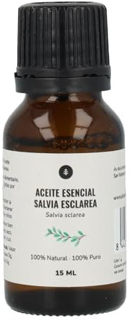 PLANETA HUERTO | Aceite Esencial de Salvia Sclarea Bio 15 ml - Estomacal, Anticatarral y Antiséptico Natural para Bienestar Digestivo y Respiratorio