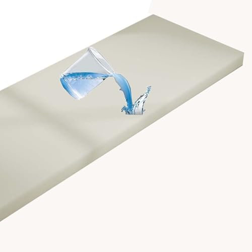 MSNCS Bankauflage Bankkissen Outdoor 80/60/90/120//140/160 Kunstleder Bankkissen-Wasserfestes-rutschfeste-GartenBankauflage- 5 cm Dicke Matte für Schaukel Terrasse Drinnen(Beige,110x55x5cm)