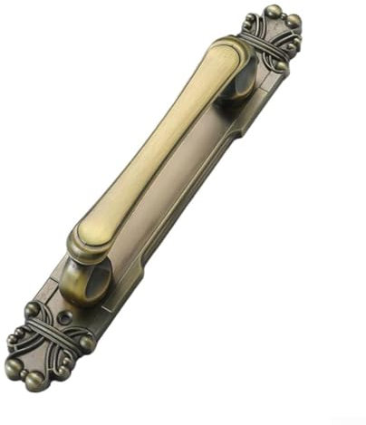 Homefurnishmall Tiradores de puerta antiguos para exterior, aleación de aluminio expuesta europea, antioxidante, 165 mm, 215 mm, 282 mm (bronce 282 mm)