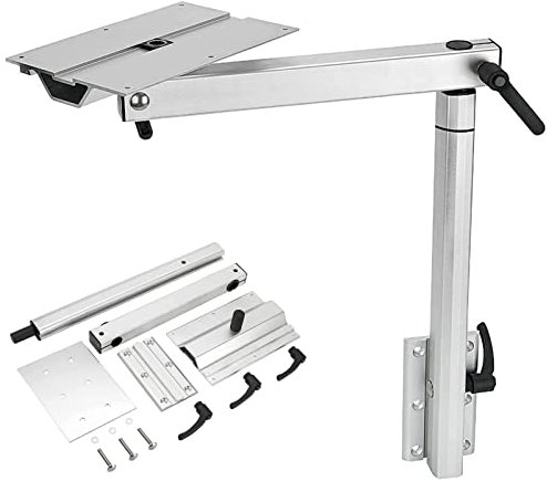 IYUESQ Pied de Table Amovible Accessoires pour Camping-Car Hauteur réglable et Amovible Cadre de Table Rotatif à 360 degrés en Alliage d'aluminium Pied de Table pour Ordinateur Portable p
