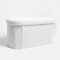 OHS Ottoman Storage Box Bouclé Lozenge Padded Foldable Bench, Stylish Upholstered Ottoman Storage Bench with Hidden Storage For Living Room & Bedroom, White