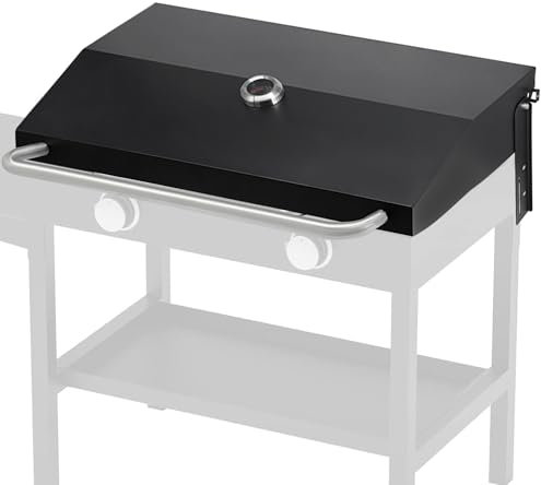 Criditpid Hard Cover Hood for Blackstone 28 inch Griddle Lid with Rear Grease System, Blackstone Hood 28 Inch Hard Top Lid with Handle, Black