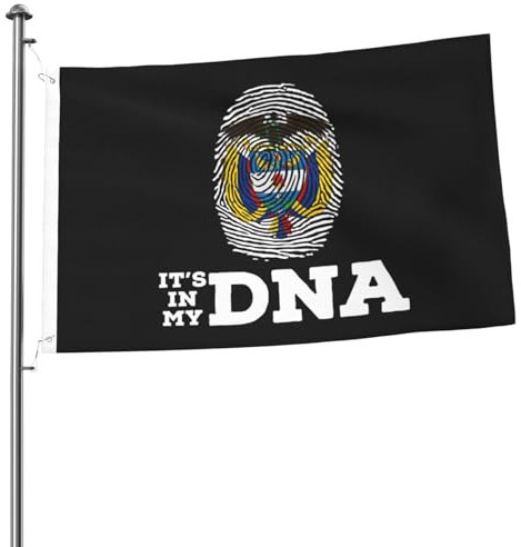 Bandera de bienvenida con el escudo de armas de Colombia en MyFlags para exteriores, de 2 x 3 pies, de doble cara, resistente, ideal para el hogar, el patio, el festival, el jardín al aire libre.