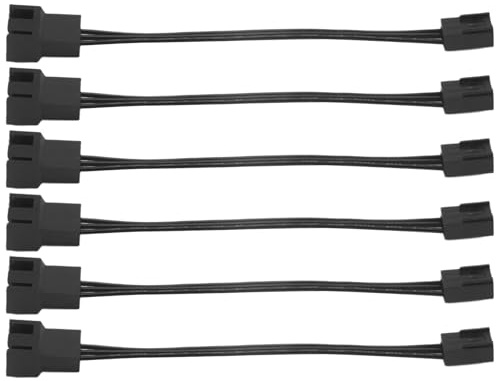 Bortivier 6Pcs 4Pin PWM to 3Pin Standard Fan Adapter Cable