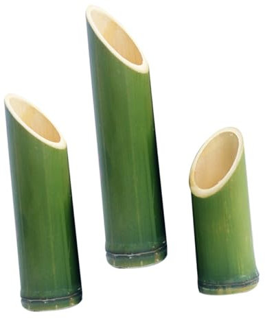 MAGICLULU 3 Stück Rohr Vase Für Blumen Kleine Rohr-blumentöpfe Als Tafelaufsatz Einfache Bauernhaus-blumenvasen Aus Rohrmaterial Für Wohndeko