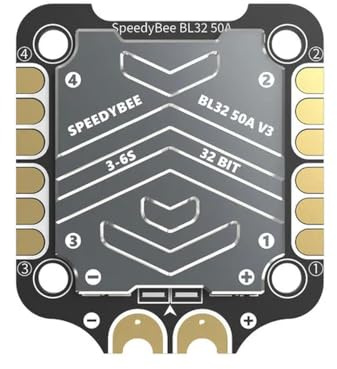 F7 V3 50A Flugsteuerungsstapel mit BL32 50A 4in1 ESC, kompatibel mit 3 bis 6S Lipo und Blackbox-Analysator Kompatibel mit FPV-Freestyle-Drohne(Only 50A ESC)