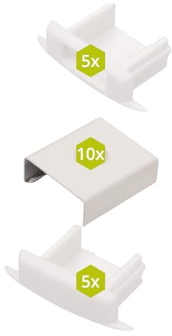 INNOVATE E-12 SLIM Montageklammer 5er Set Weiß für LED Einbauprofil 2m