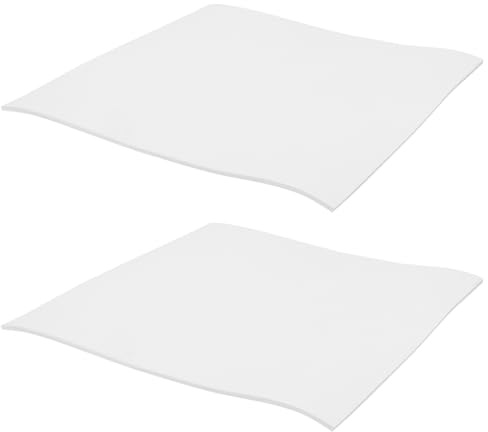 Abaodam 2 Stück Fischglas-Matte Weiß rutschfeste Eva-unterlage für Aquarium und Terrarium Stoßdämpfende Temperaturstabile und Geräuschreduzierende Bodenschutzkissen