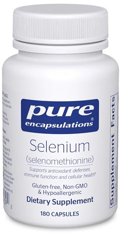 Pure Encapsulations Selenium - 200 mcg - for Healthy Cellular Function, Immune System & Antioxidant Defenses - Mineral Supplement - Vegan & Gluten Free - 180 Capsules